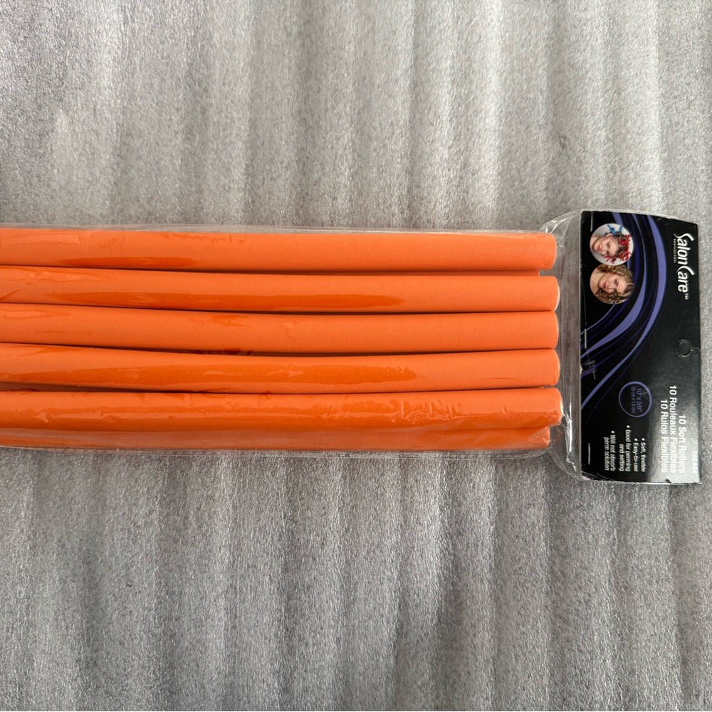 NWT-Set of 10 orange soft hair rollers